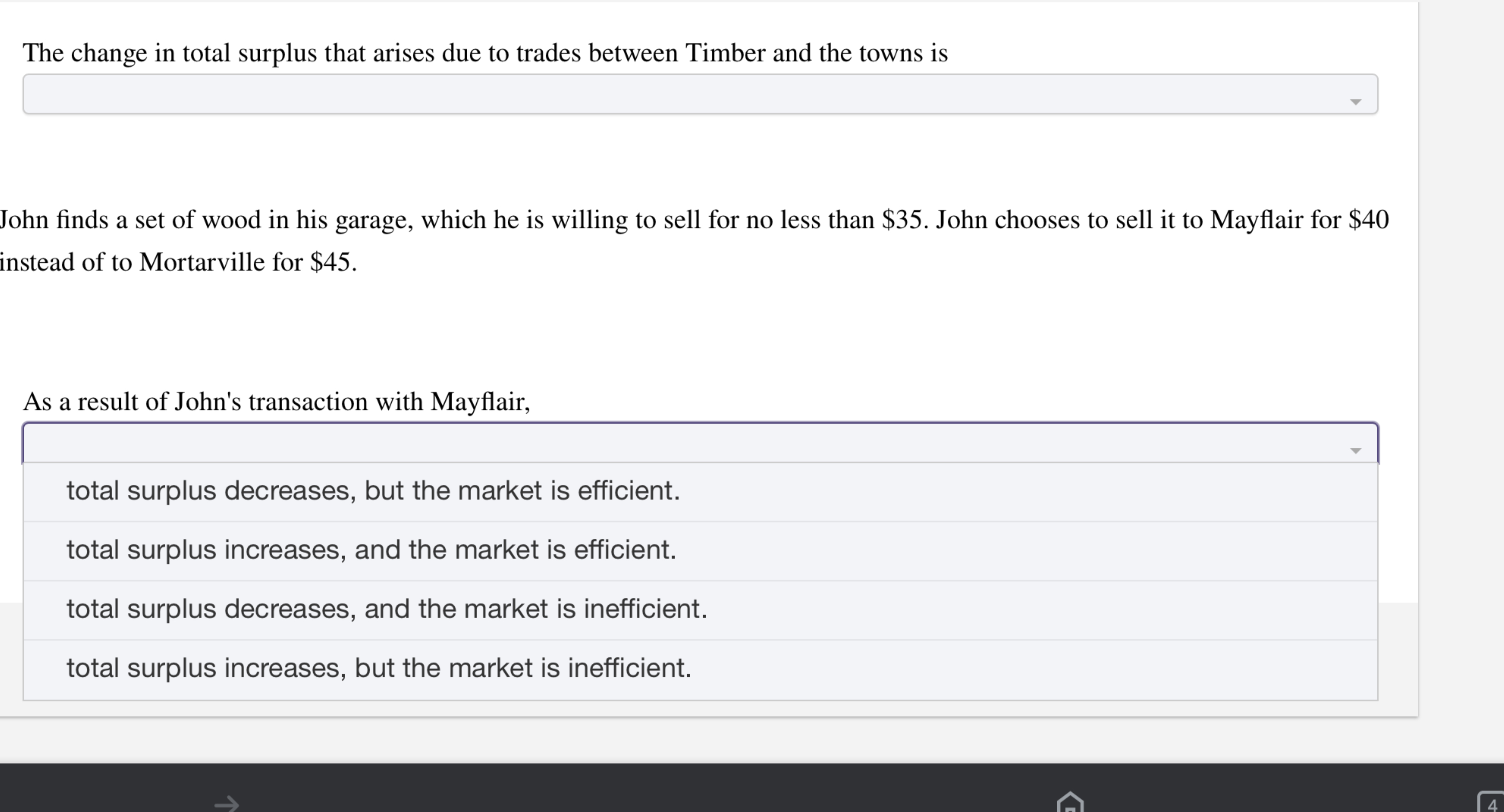 Solved The change in total surplus that arises due to trades | Chegg.com