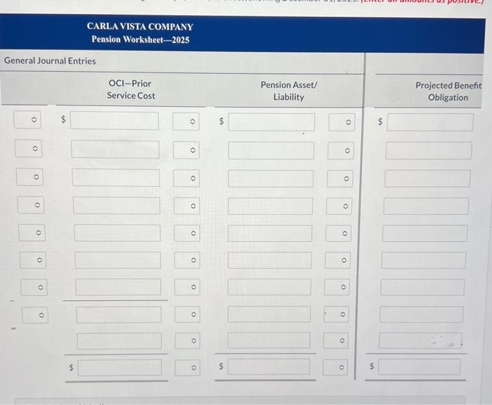 Solved Prepare a pension worksheet inserting January 1,