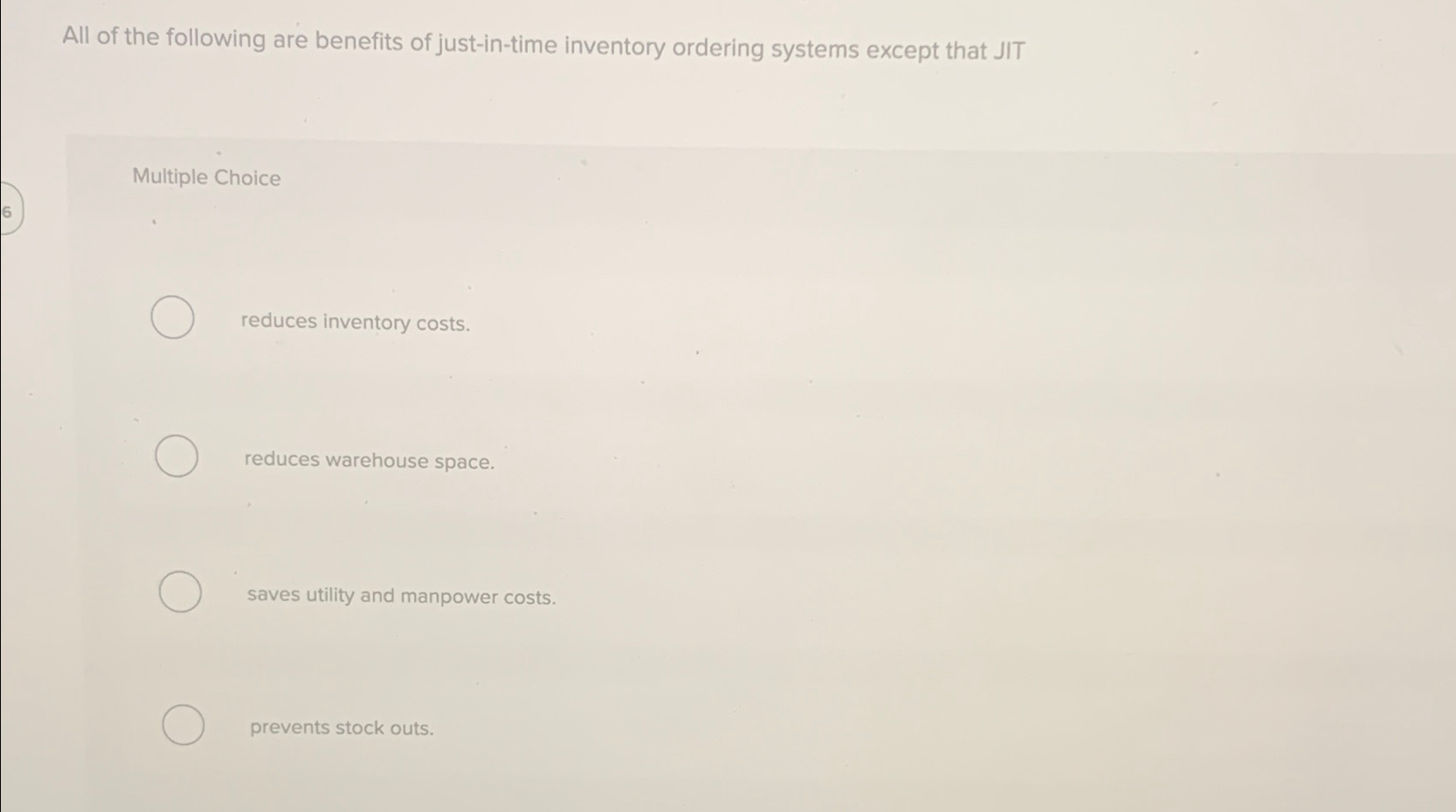 Inventory Ordering Systems