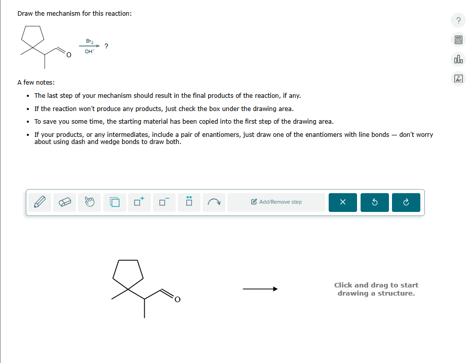 Solved Draw the mechanism for this reaction:A few notes:The | Chegg.com