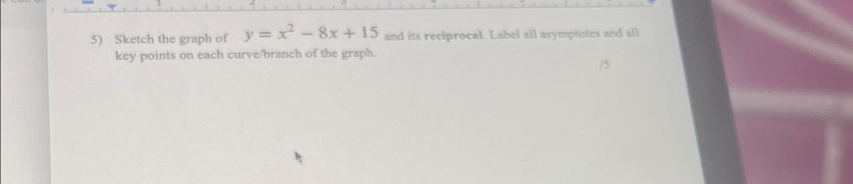 solved-sketch-the-graph-of-y-x2-8x-15-and-its-reciprocal-chegg