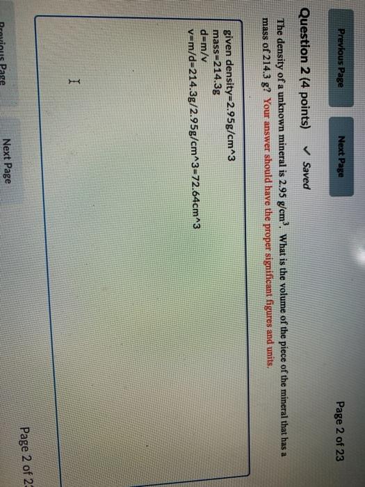 Solved Previous Page Next Page Page 2 of 23 Question 2 (4 | Chegg.com
