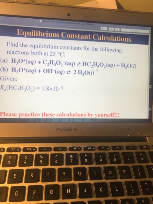 equilibrium constant homework