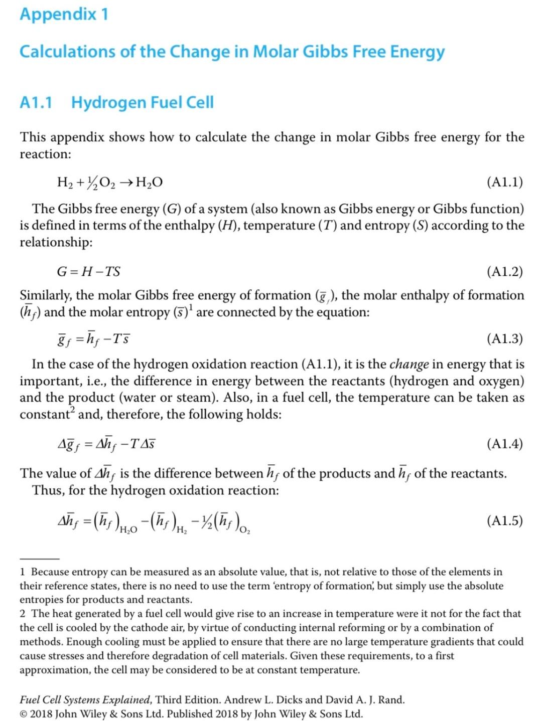 Solved Textbook: Andrew L. Dicks and David A. J. Rand, Fuel | Chegg.com