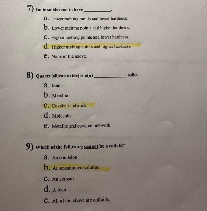 Solved the correct answers are highlighted. i need the work | Chegg.com