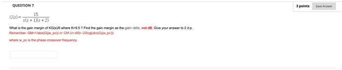 Solved QUESTION 7 3 points Save Answer 15 Cs) sis + 1)(+2) | Chegg.com
