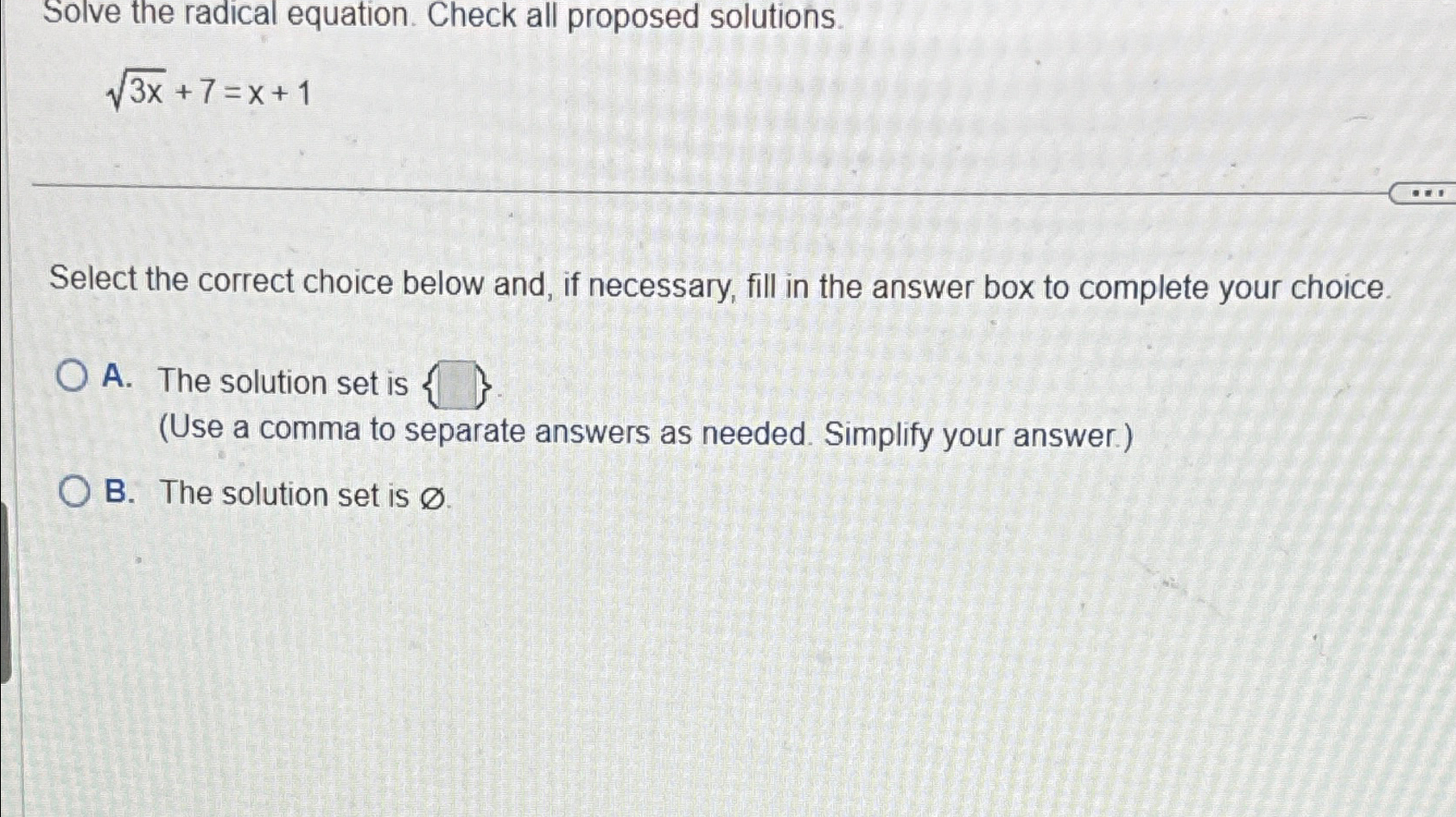 Solved Solve the radical equation. Check all proposed | Chegg.com