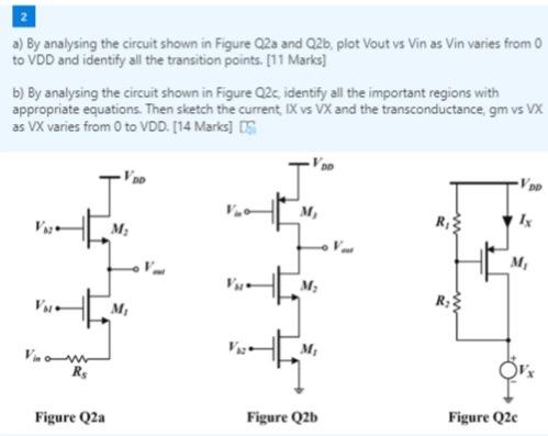 Solved a) By analysing the circuit shown in Figure Q2a and | Chegg.com