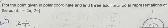 Solved Plot the point given in polar coordinate and find | Chegg.com