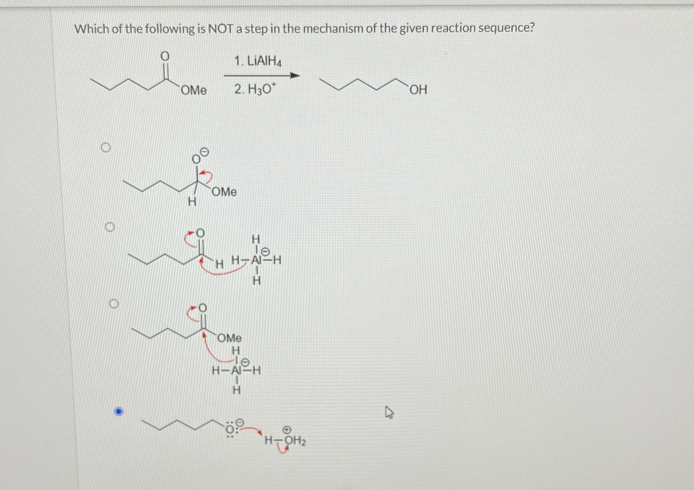Solved Which of the following is NOT a step in the mechanism | Chegg.com