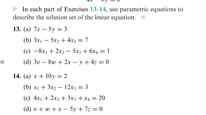 Solved In each part of Exercises 13−14, use parametric | Chegg.com