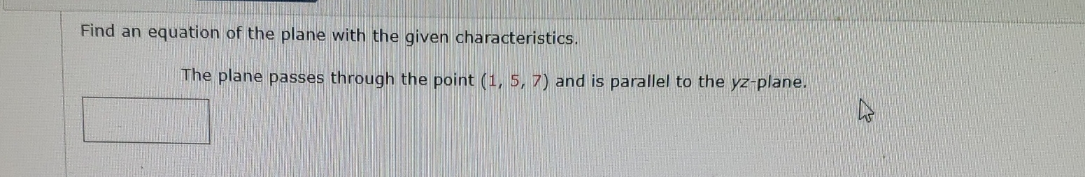 Solved Find an equation of the plane with the given | Chegg.com