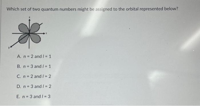 Solved Which set of two quantum numbers might be assigned to | Chegg.com