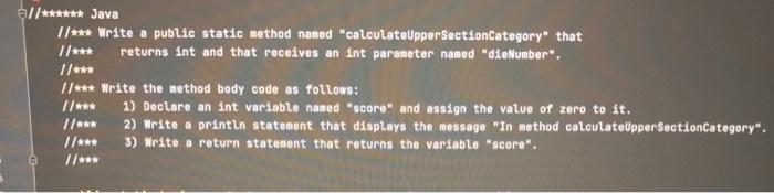 Solved 1/****** Java //*** Write a public static method | Chegg.com
