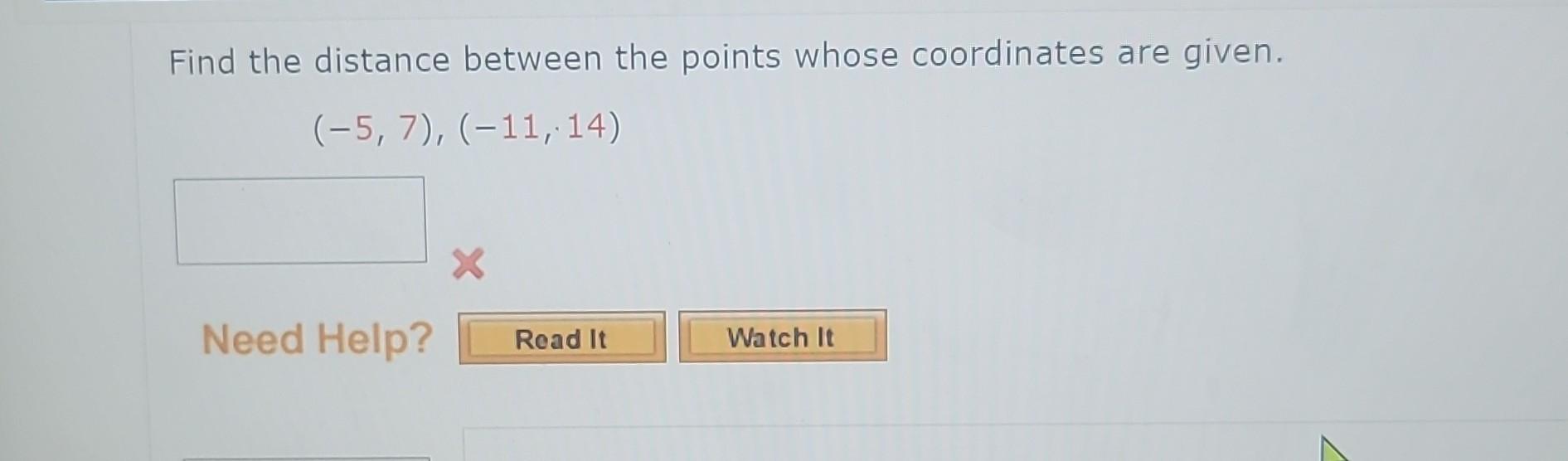 Solved Find The Distance Between The Points Whose | Chegg.com