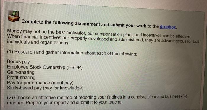 Solved Complete the following assignment and submit your | Chegg.com