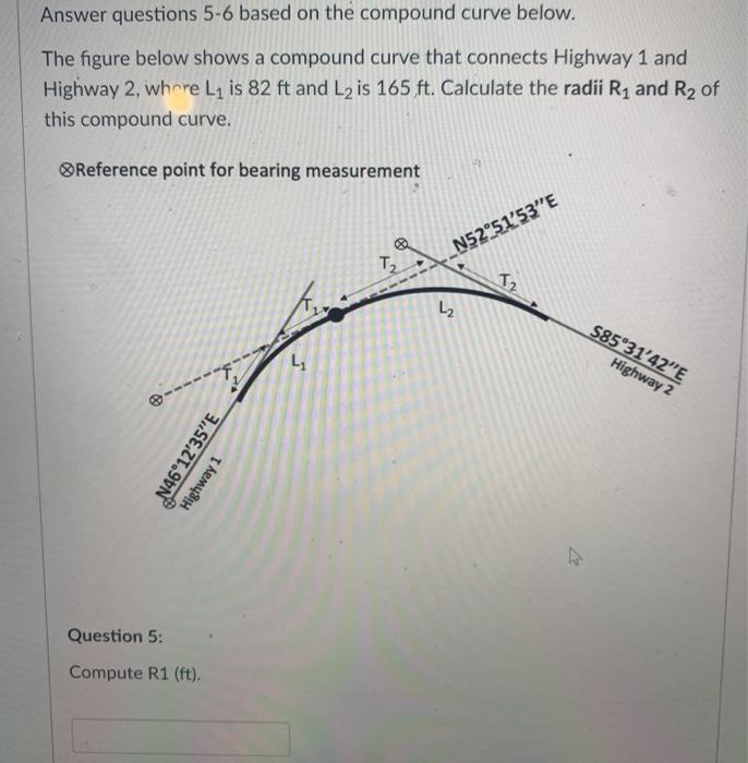 Solved Answer questions 5-6 based on the compound curve | Chegg.com