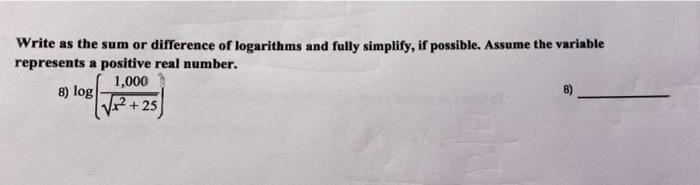 Solved Use the product property of logarithms to write the | Chegg.com