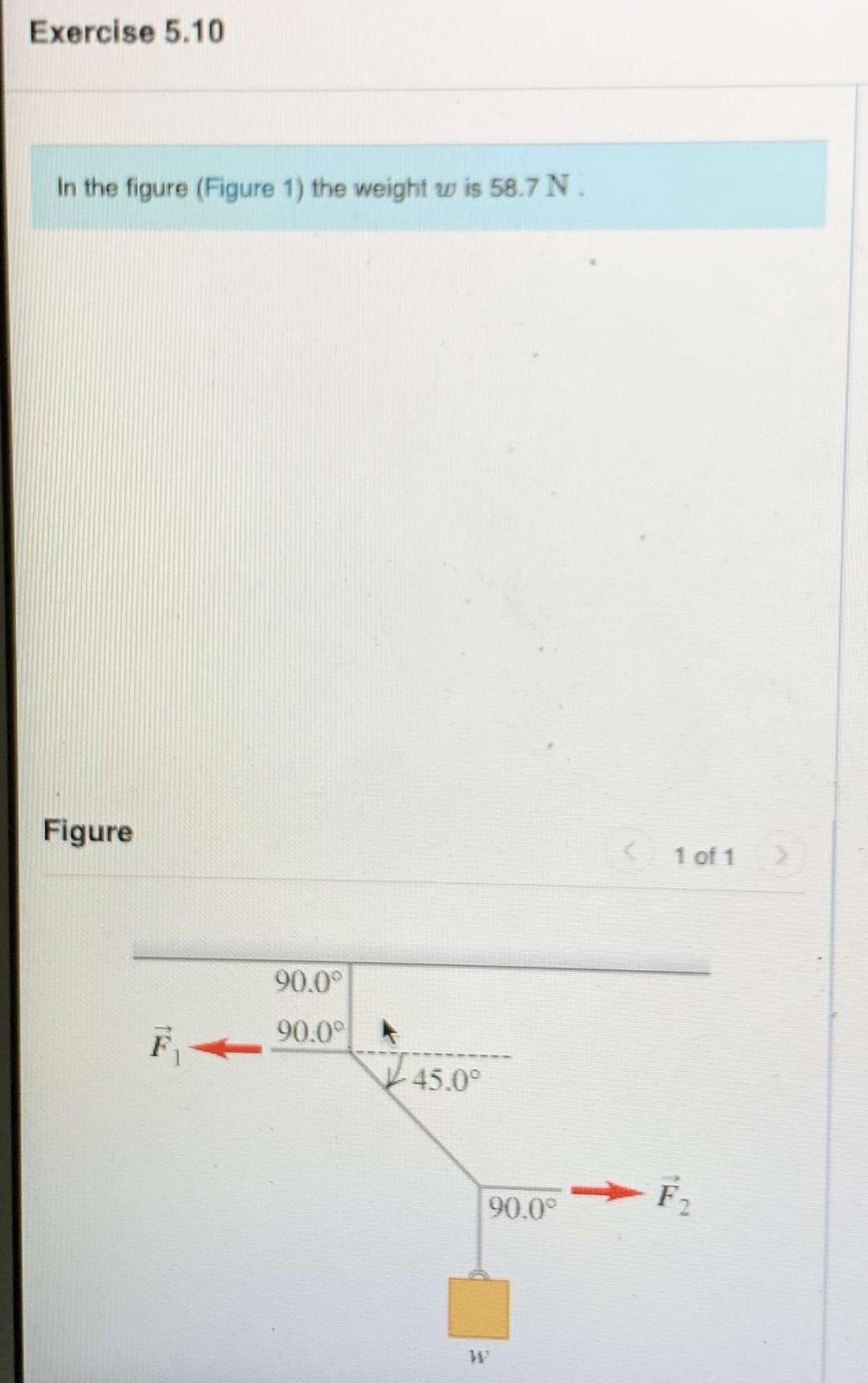 Solved Exercise 5.10 In the figure (Figure 1) the weight w | Chegg.com