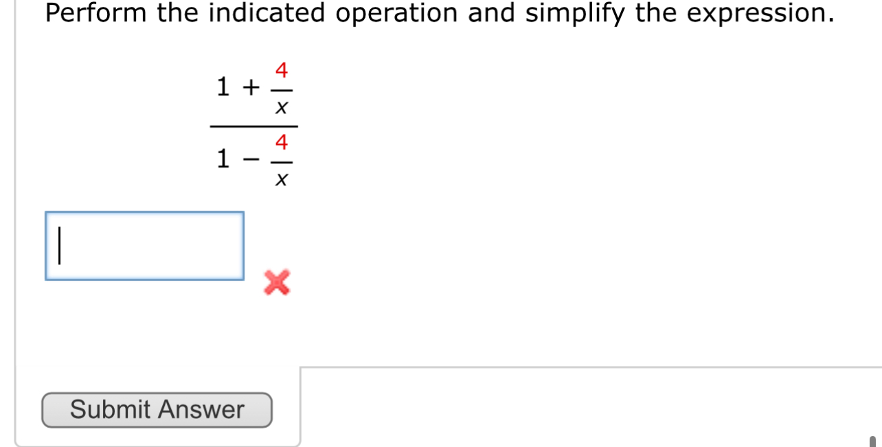 Solved Perform the indicated operation and simplify the | Chegg.com