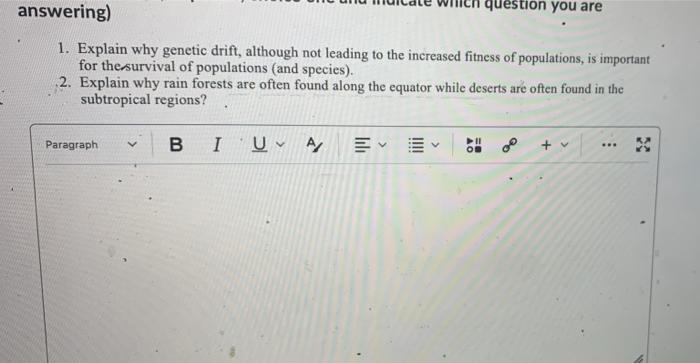 Solved answering) question you are 1. Explain why genetic | Chegg.com