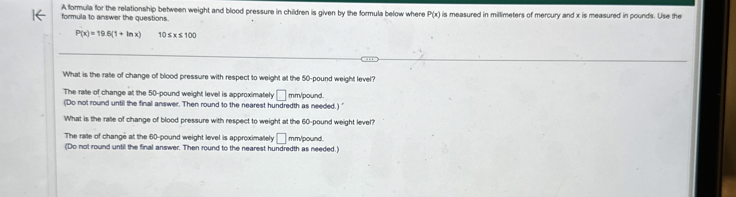 Solved stA formula for the relationship between weight and | Chegg.com