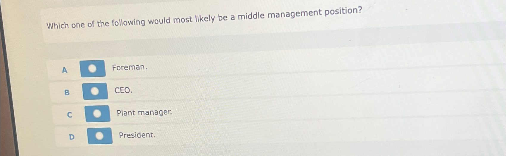 Solved Which one of the following would most likely be a | Chegg.com