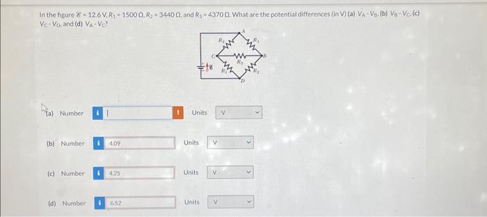 Solved In the figure 8=12.6V,R1=1500Ω,R2=3440Ω, and | Chegg.com