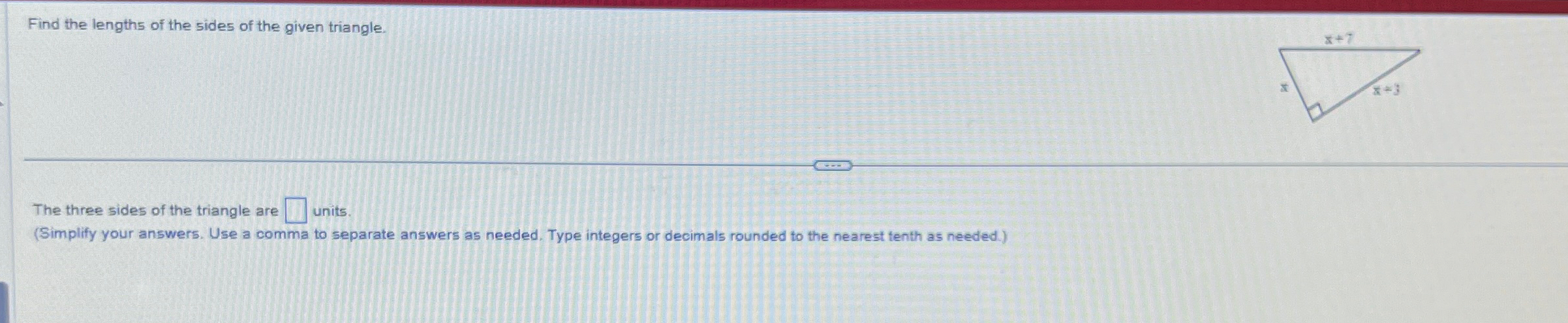 how to find length of sides of triangle