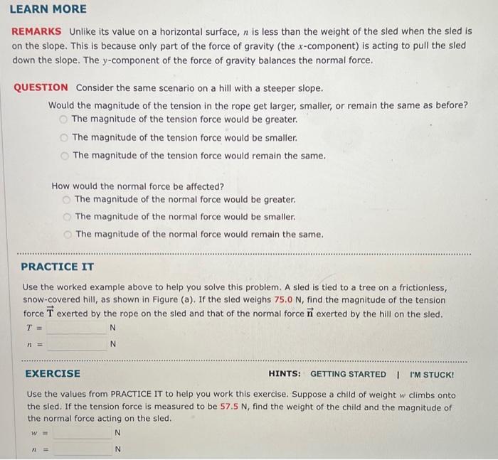 Solved REMARKS Unlike its value on a horizontal surface, n | Chegg.com