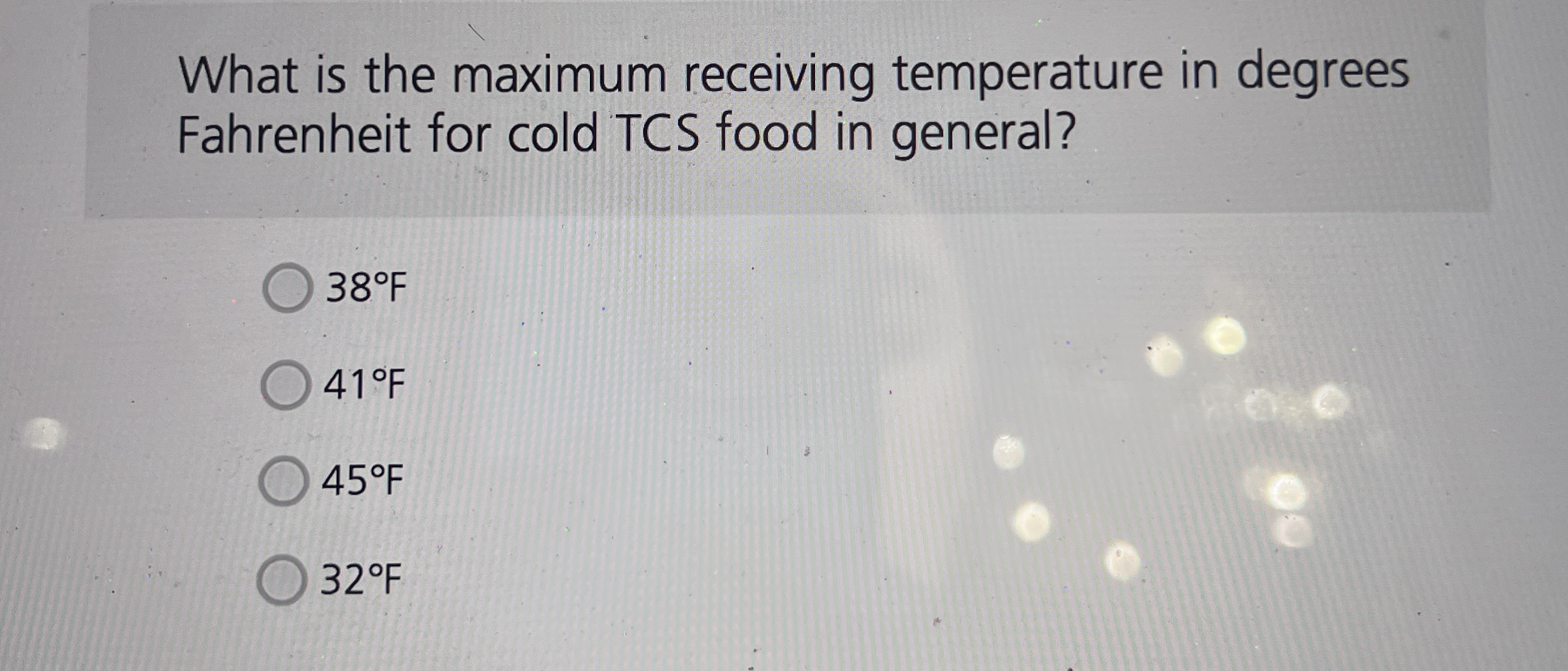 Solved What is the maximum receiving temperature in degrees | Chegg.com