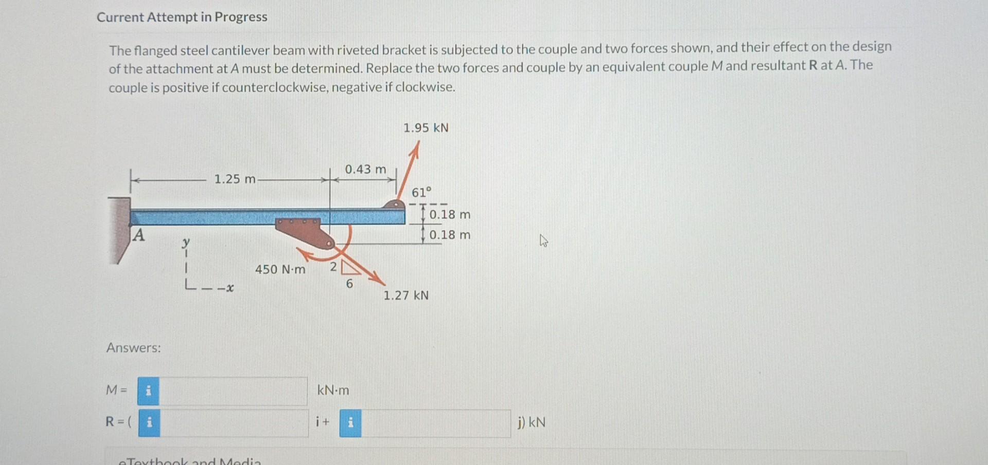 Solved Current Attempt in Progress The flanged steel | Chegg.com