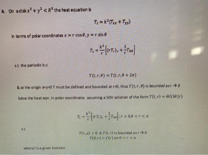 Solved Please help me with solving these PDEs. Need help | Chegg.com