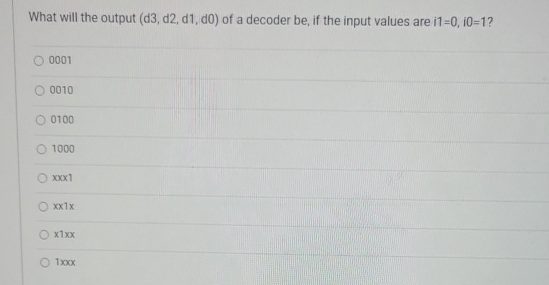 Solved If the output of a 2×4 decoder is | Chegg.com