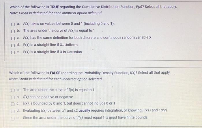 Solved Which of the following is TRUE regarding the | Chegg.com
