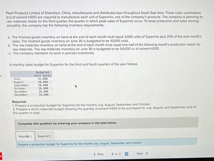 Pearl Products Limited of Shenzhen, China, | Chegg.com