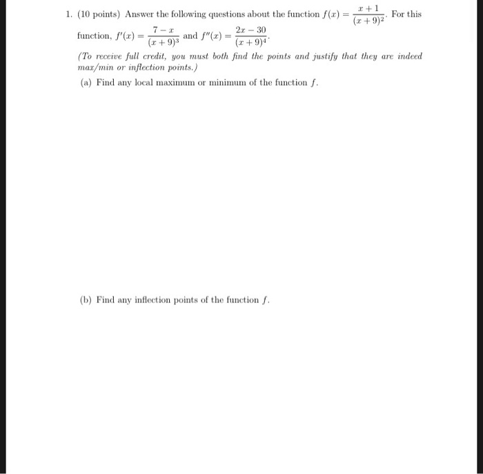 Solved + 1 1. (10 points) Answer the following questions | Chegg.com