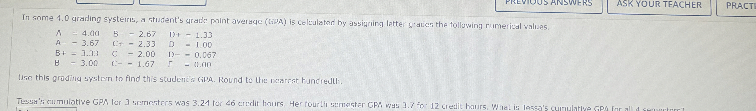 Solved In some 4.0 ﻿grading systems, a student's grade point | Chegg.com