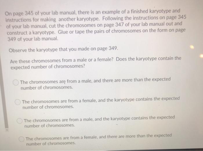 On page 345 of your lab manual, there is an example | Chegg.com