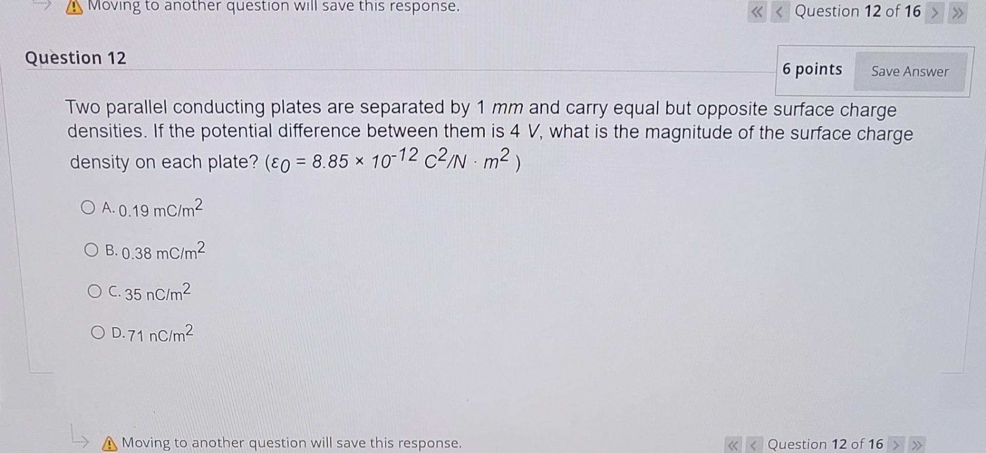 Solved Two parallel conducting plates are separated by 1 mm | Chegg.com