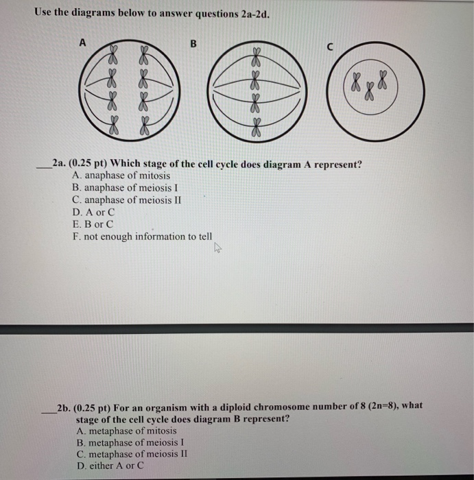 Solved Use the diagrams below to answer questions 2a-2d. | Chegg.com