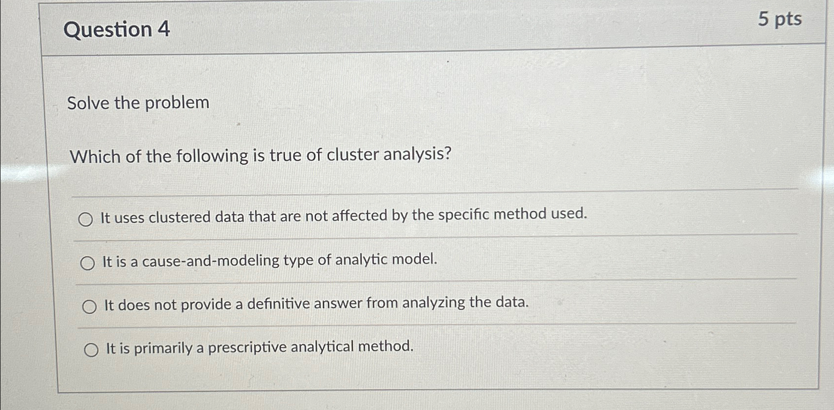 Solved Question 4 5 pts Solve the problem Which of the | Chegg.com