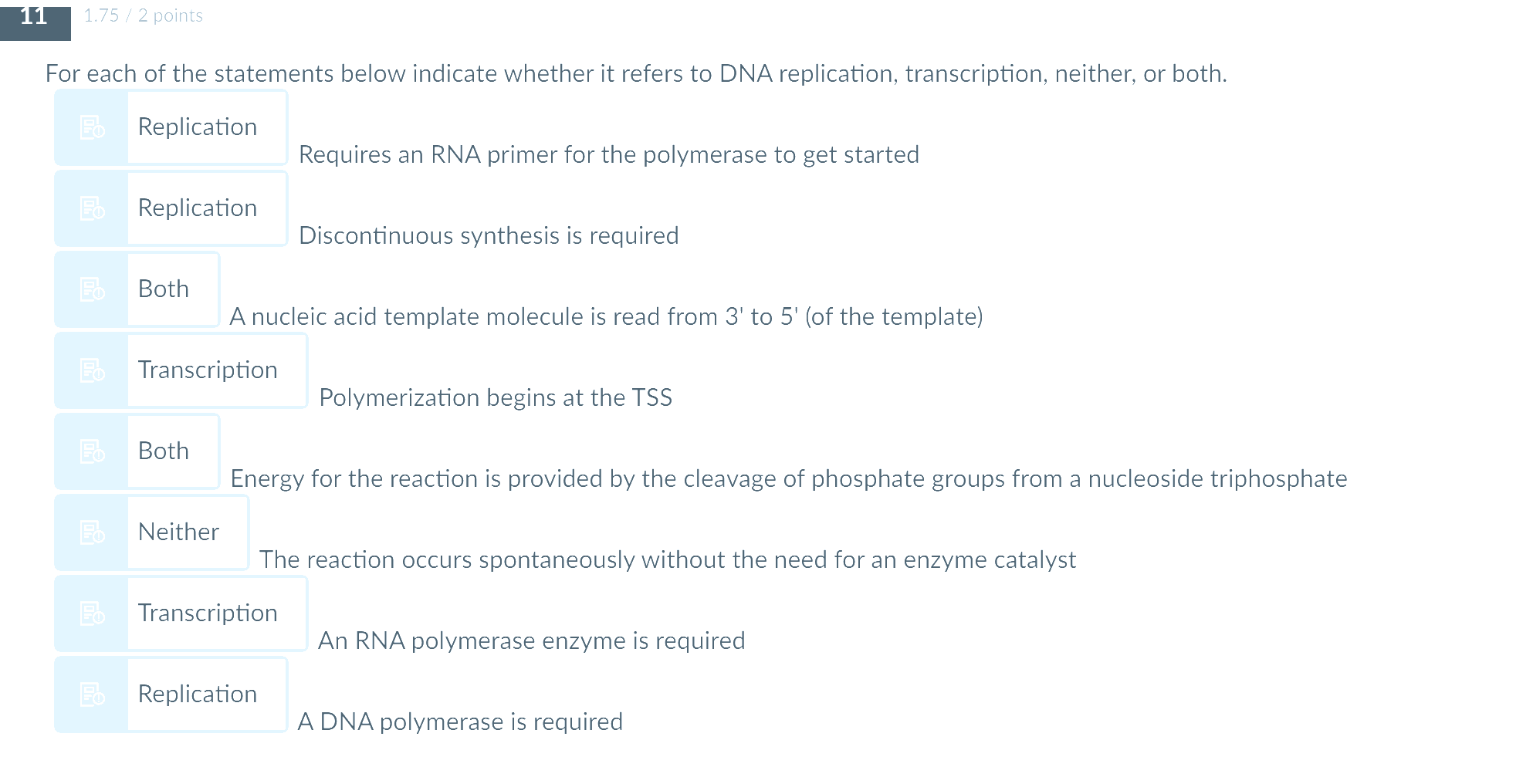 Solved For each of the statements below indicate whether it | Chegg.com