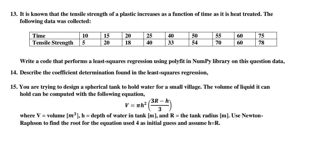 Solved 3. It is known that the tensile strength of a plastic | Chegg.com