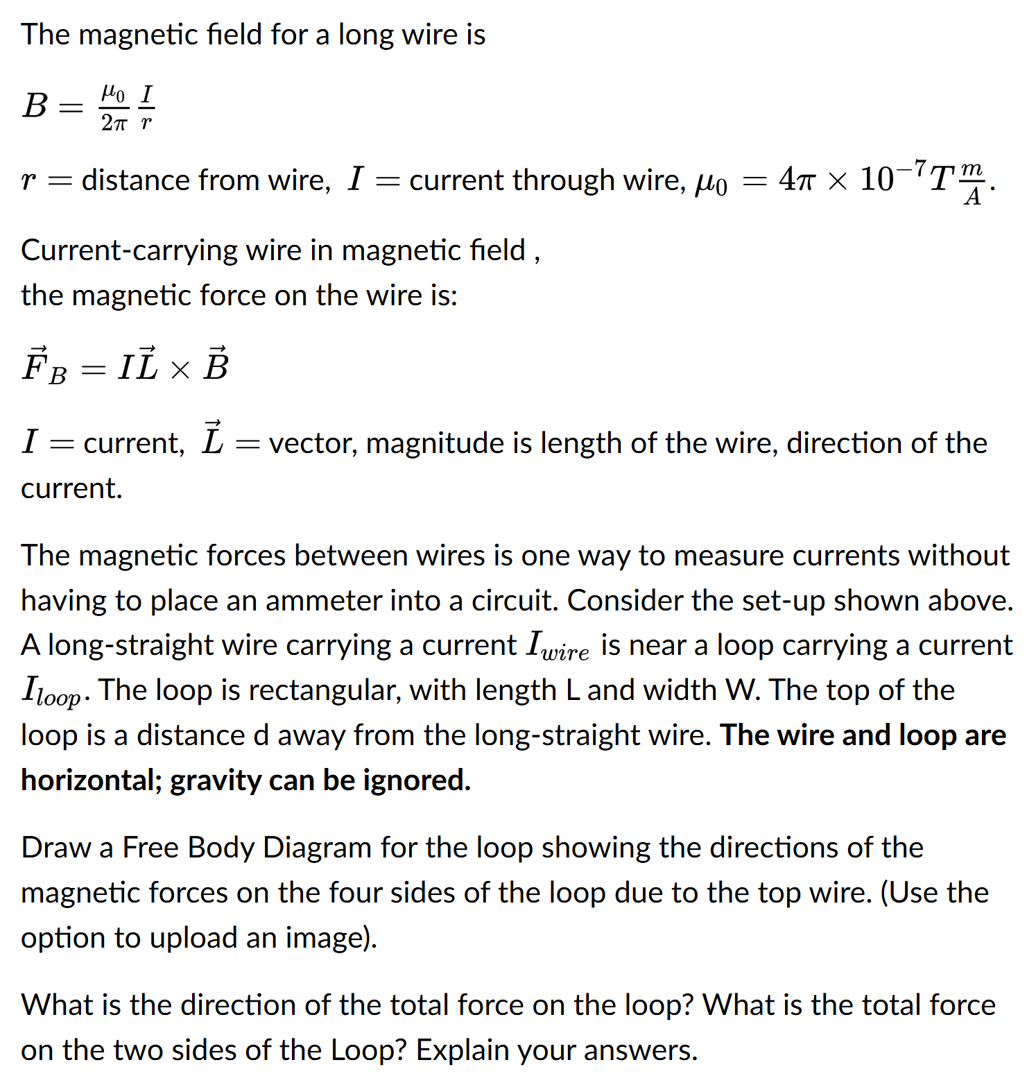 Solved The magnetic field for a long wire is B=μ02πIr r= | Chegg.com