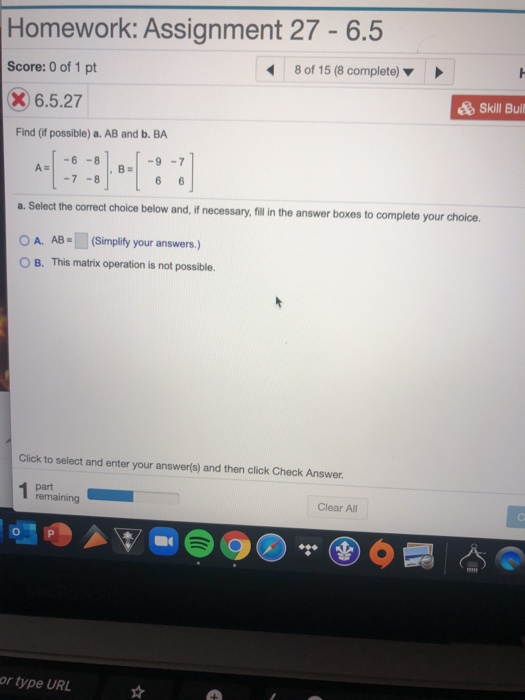 Solved Homework: Assignment 27 - 6.5 Score: 0 of 1 pt 8 of | Chegg.com