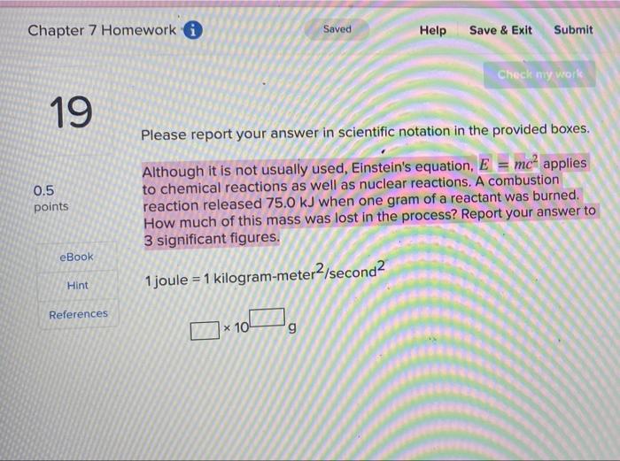 Solved Chapter 7 Homework Saved Help Save & Exit Submit | Chegg.com