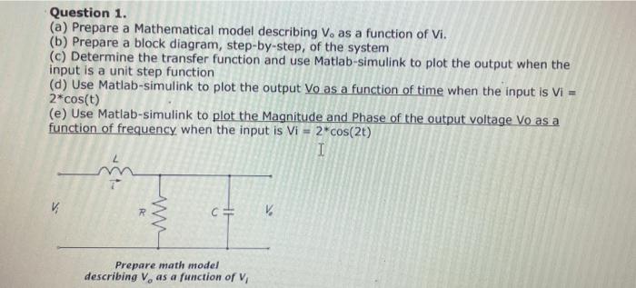 Solved Question 1. (a) Prepare a Mathematical model | Chegg.com