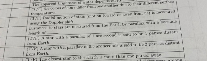 Solved The apparent brightness of a star depends on its | Chegg.com
