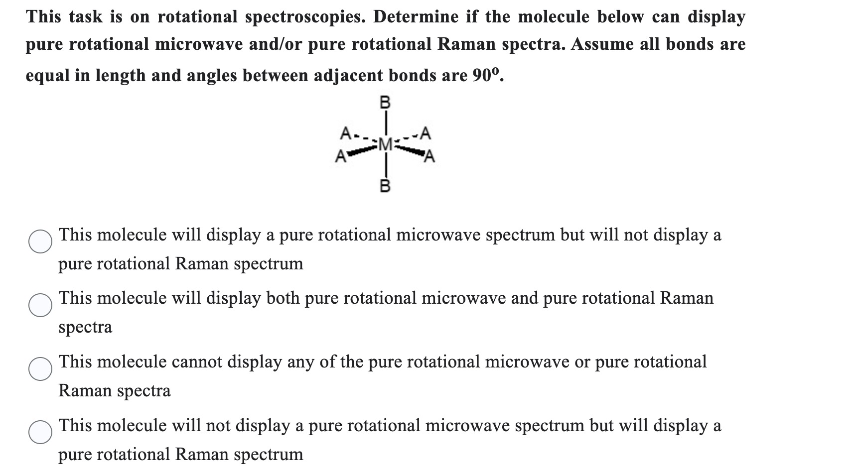 Solved This task is on rotational spectroscopies. Determine | Chegg.com